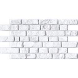 Faianta Decorativa 3D - White Bricks, 95 cm x 49,5 cm ManiaStiker