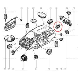 Tampon cauciuc capota motor, haion Renault Twingo, opritor original 7700827314 Kft Auto