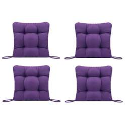 Set Perne decorative pentru scaun de bucatarie sau terasa, dimensiuni 40x40cm, culoare Mov, 4 bucati/set