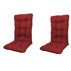 Set Perne pentru scaun de casa si gradina cu spatar, 48x48x75cm, culoare visiniu, 2 buc/set