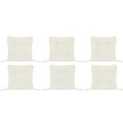 Set Perne decorative pentru scaun de bucatarie sau terasa, dimensiuni 40x40cm, culoare Alb, 6 buc/set