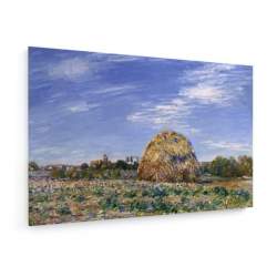 Tablou pe panza (canvas) - Alfred Sisley - Haystack on t. banks of the Loing AEU4-KM-CANVAS-750