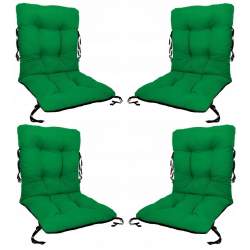Set 4 Perne sezut/spatar pentru scaun de gradina sau balansoar, 50x50x55 cm, culoare verde