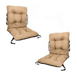 Set 2 perne decorative pentru scaun de bucatarie cu spatar, dimensiune sezut 42x40 cm, spatar 42x50 cm, culoare bej