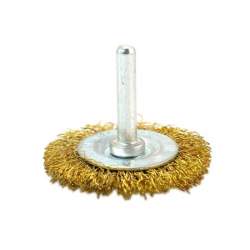 Perie sarma alama, circulara, cu tija, auriu, 75 mm MART-SZC00002