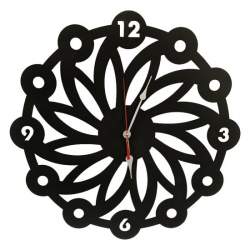 Ceas de perete metalic Krodesign Daisy, diametru 50 cm, negru FMG-KRO-1012