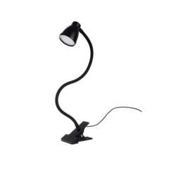 Lampa de birou cu clips, brat flexibil, 3 culori lumina, 10 niveluri, USB, negru, 45 cm, Izoxis MART-00019454-IS