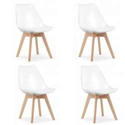 Set 4 scaune stil scandinav, Artool, Mark, PP, lemn, transparent, 49x42x82.5 cm MART-3752_1S