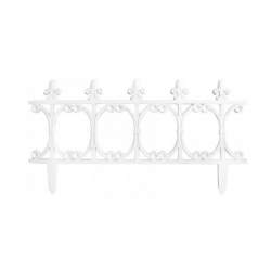 Gard de gradina decorativ, din plastic, alb, 64x34 cm MART-2210767