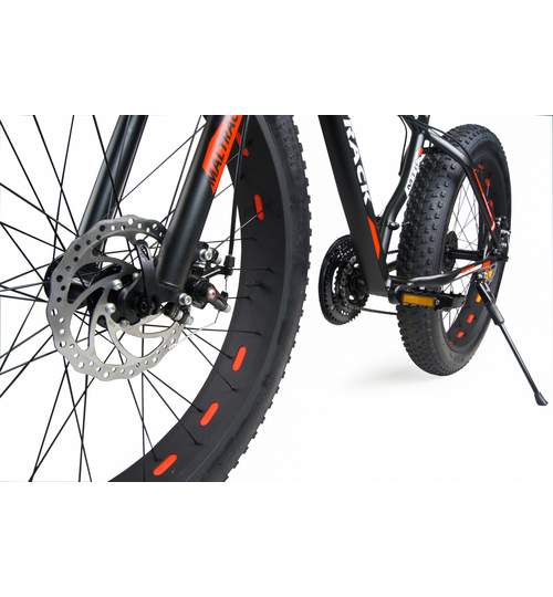 Bicicleta MalTrack Fat Bike cu 21 Viteze, Roti Late 26 Inch