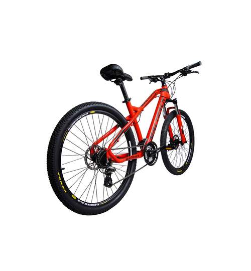 Bicicleta MTB MalTrack Hydraulic Red cu 24 Viteze, Roti 26 Inch, Mountain Bike