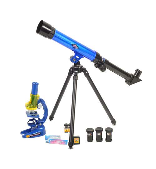 Telescop Astronomic cu Microscop si Accesorii pentru Copii