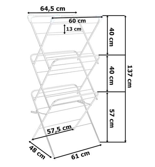 Uscator de Haine Aral Vertical, Pliabil cu Suport pentru Umerase