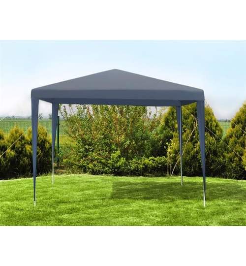 Cort pavilion pentru curte, gradina sau evenimente, dimensiuni 3x3m, culoare Bleumarin