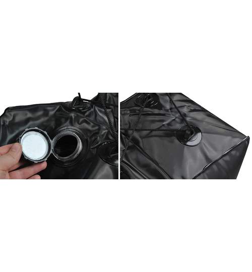 Dus solar de camping capacitate 40L + furtun cu capat dus