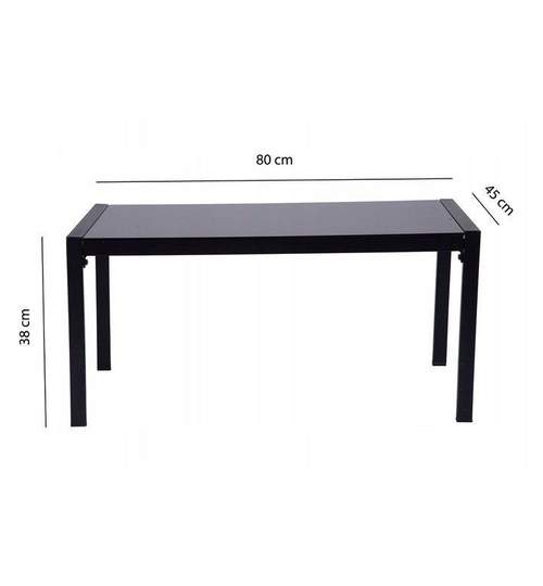 Set Mobilier Gradina sau Terasa, Masa cu Banca si 2 Scaune, Metal+PVC