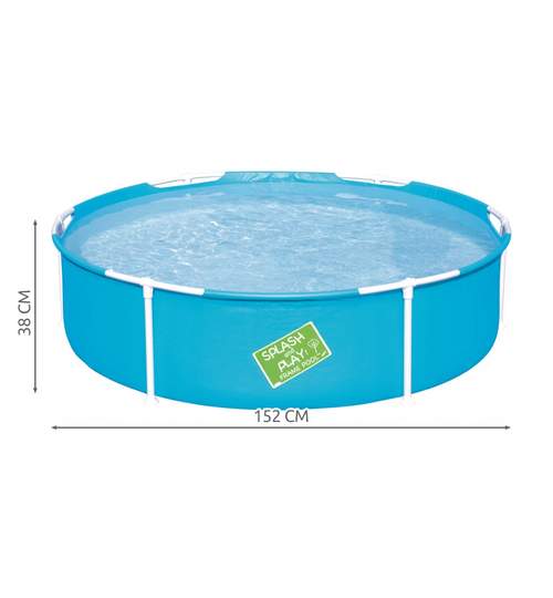 Piscina Bestway pentru Copii cu Strat PVC, Cadru Otel, Diametru 152cm, Capacitate 580L