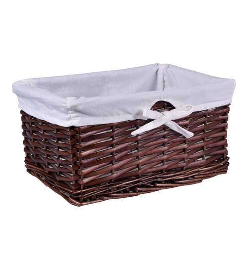 Cos de rachita pentru depozitare obiecte mici 30x20x15 cm, culoare maro