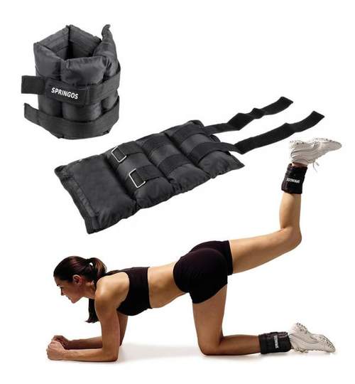 Set greutati fitness pentru maini si picioare, 2x2.5 kg, 2 buc, negru