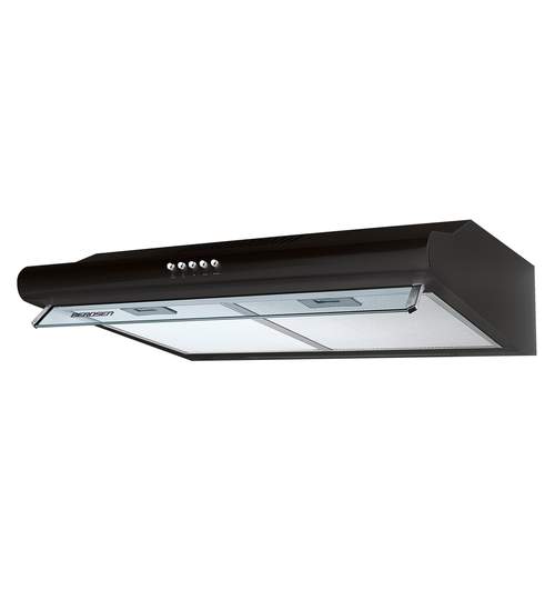 Hota traditionala de bucatarie din inox, 180mc/h, 50cm, negru