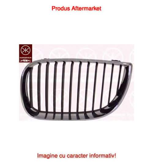 Grila radiator Bmw Seria 1 (E81/E82/E87/E88), 09.2004-10.2013, dreapta, 51137077130, 2001052J Kft Auto