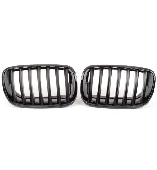 Grila radiator Bmw X3 (E83), 2006-11.2010, stanga , dreapta, negru, 20550519 complet set 2buc Kft Auto