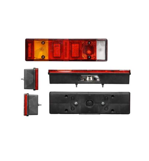 Lampa auto BestAutoVest pentru camion partea Stanga cu leduri 12/24V 472x130x81mm cu mers inapoi si ceata Kft Auto