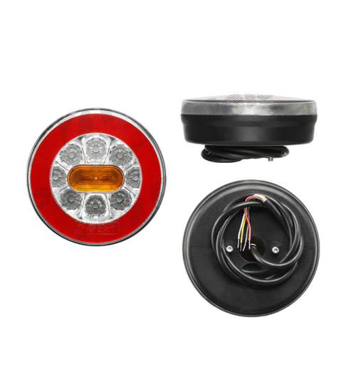 Lampa auto BestAutoVest pentru remorca cu LED, universala Dreapta/Stanga 12/24V , diametru 140mm. fara lampa numar , 1 buc. Kft Auto