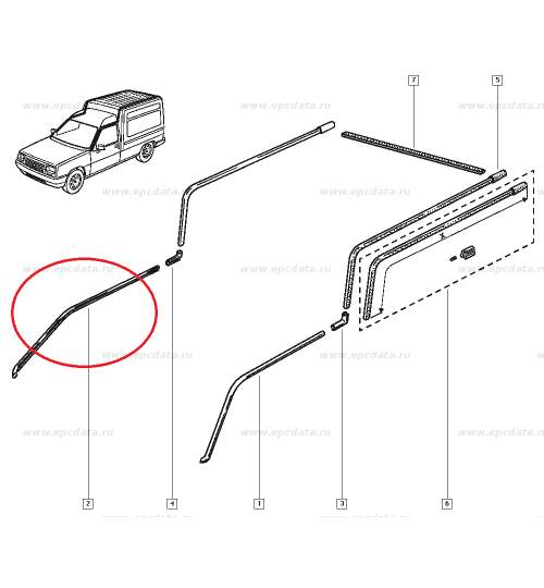 Ornament exterior usa fata dreapta Renault Rapid Express 7700764654 Kft Auto