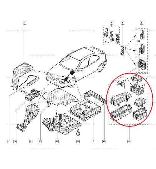 Pachet capace relee usa Renault Scenic, Megane, produs Original 7701470881 Kft Auto