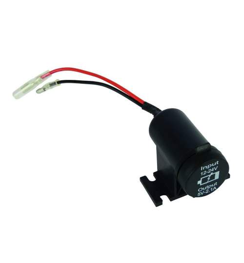 Priza auto suplimentara pentru 12V – 24V cu 2 porturi USB Kft Auto