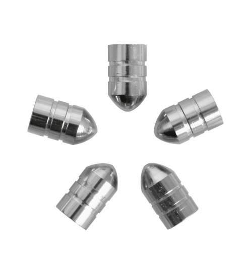 Set capacele auto Carpoint pentru ventil tip glont culoare Silver , 5 buc. Kft Auto