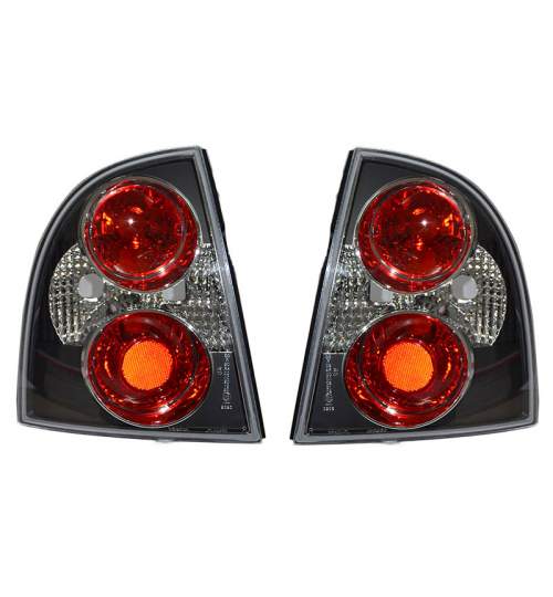 Set stopuri spate tuning lampa Vw Passat Sedan B5 2000-2005, negru-fumuriu, cu suport becuri Kft Auto