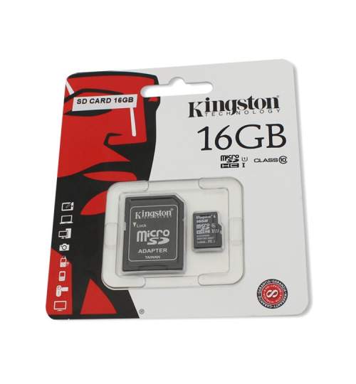 Card de memorie Kingston microSDHC 16GB Class 10 + Adaptor Kft Auto