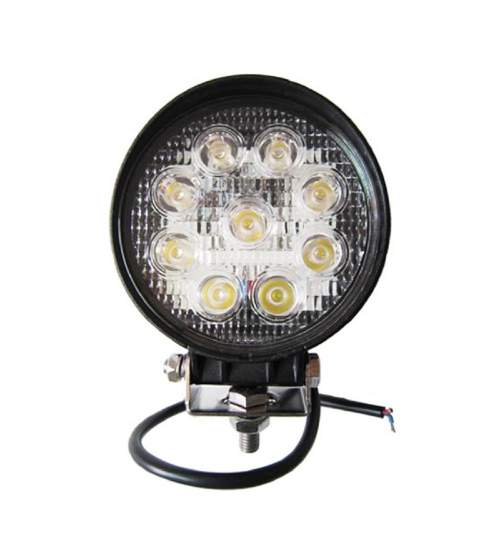 Proiector LED Auto Offroad 27W/12V-24V, 1980 Lumeni, Rotund