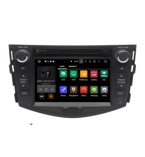 Navigatie Gps Android  Toyota Rav 4 ( 2006 - 2011) , 2GB RAM + 16GB ROM , Internet , 4G , Aplicatii , Waze , Wi Fi , Usb , Bluetooth , Mirrorlink