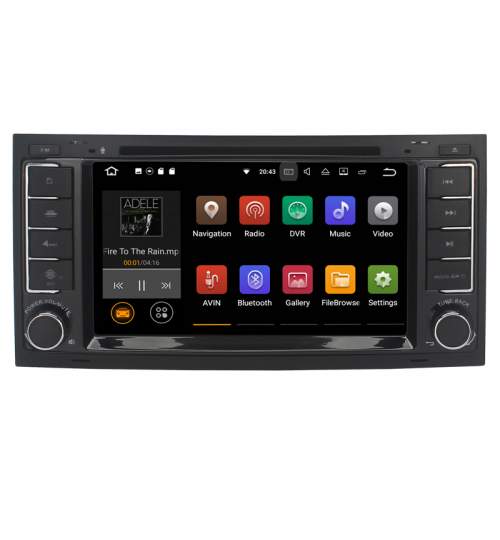 Navigatie Gps Android 9.0  VW Touareg Multivan , 2GB RAM + 16 GB ROM , Internet , 4G , Aplicatii , Waze , Wi Fi , Usb , Bluetooth , Mirrorlink