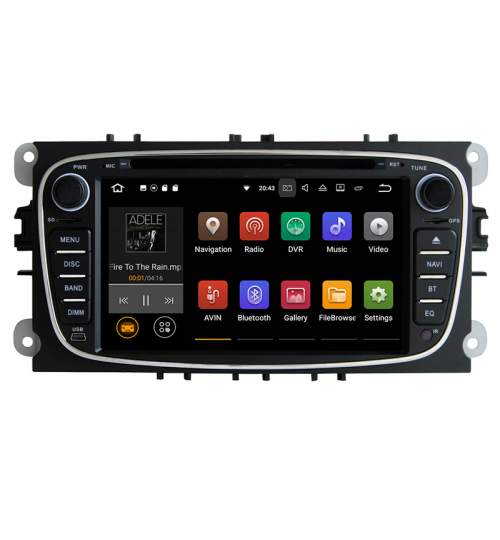 Navigatie Gps Android Ford Mondeo Focus S Max Transit Tourneo , 2GB RAM +16GB ROM, Internet , 4G , Aplicatii , Waze , Wi Fi , Usb , Bluetooth , Mirrorlink