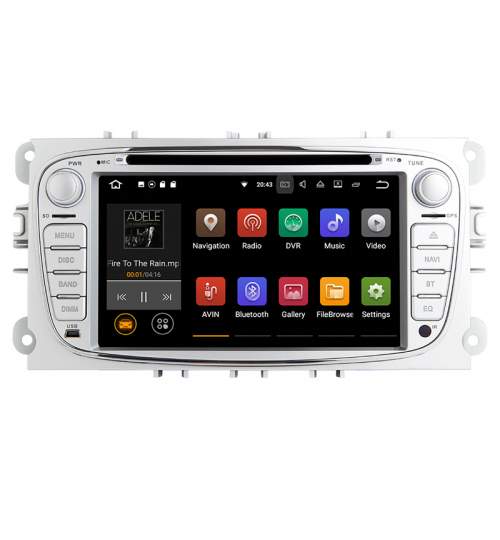 Navigatie Gps Android Ford Mondeo Focus S Max Transit Tourneo , 2GB RAM +16GB ROM, Internet , 4G , Aplicatii , Waze , Wi Fi , Usb , Bluetooth , Mirrorlink