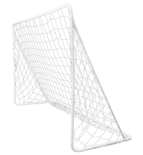 Poarta de fotbal din metal pentru copii, cu plasa, 240x150x90cm