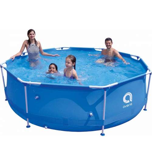 Piscina Avenli pentru copii cu strat Triplu PVC si supapa pentru evacuare apa, dimensiuni 300x76cm, capacitate 4383L