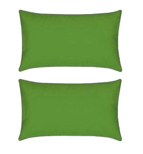 Set 2 Perne decorative dreptunghiulare Mania Relax, din bumbac, 50x70 cm, culoare verde