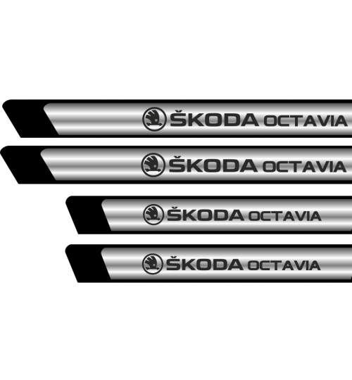 Set protectii praguri CROM - Skoda Octavia ManiaStiker