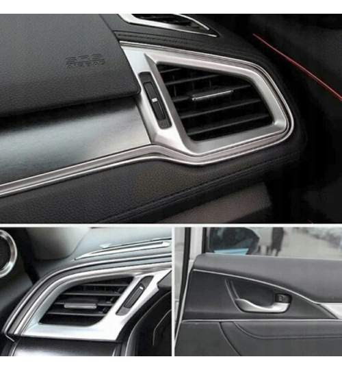 Banda Decorativa Flexibila pentru Interior Auto, Lungime 5m, culoare Argintiu