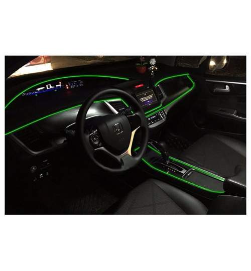 Fir cu lumina ambientala pentru auto , neon ambiental flexibil 1 M Verde