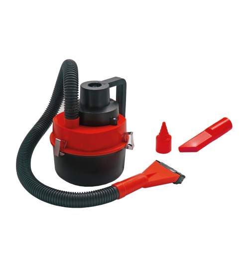 Aspirator Auto cu Alimentare la Bricheta 12V, cu Furtun, Perie si 3 Duze, 93W, Rosu