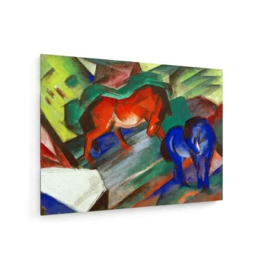 Tablou pe panza (canvas) - Franz Marc - Red and Blue Horses - 1912 AEU4-KM-CANVAS-187