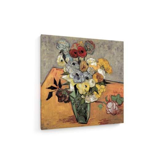Tablou pe panza (canvas) - Vincent Van Gogh - Still-life with Vase - 1890 AEU4-KM-CANVAS-415