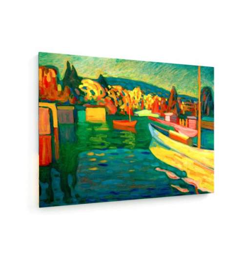 Tablou pe panza (canvas) - Wassily Kandinsky - Autumn Landscape With Boats AEU4-KM-CANVAS-67