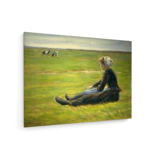 Tablou pe panza (canvas) - Max Liebermann - Goat herdess in sand dunes AEU4-KM-CANVAS-591